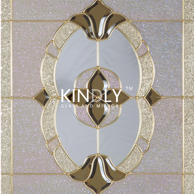 Copper bars inlaid glass / Mosaic Glass & Iron Art Glass